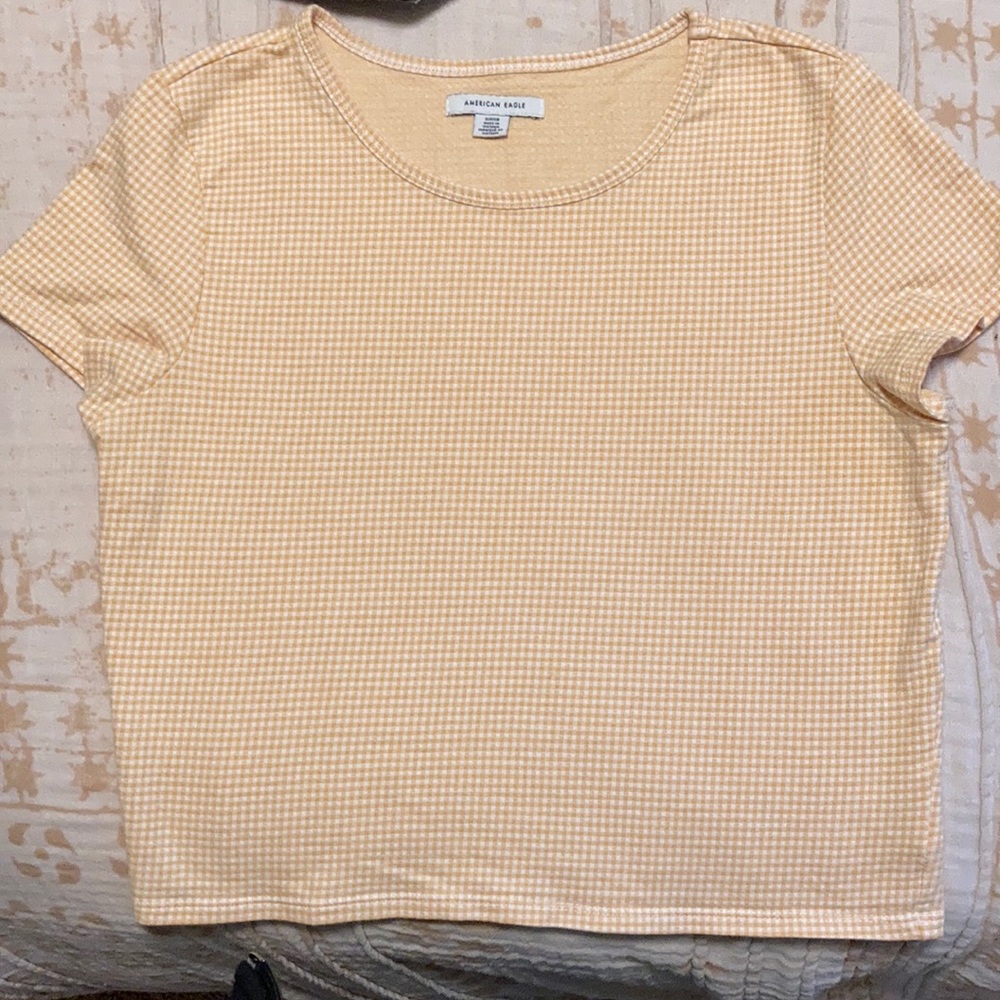 American Eagle Waffle Print Crop Top